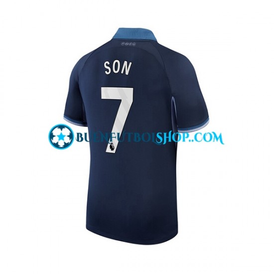 Camiseta de Fútbol Tottenham Hotspur Son Heung-min 7 2023-2024 Segunda Equipación Manga Corta Hombre