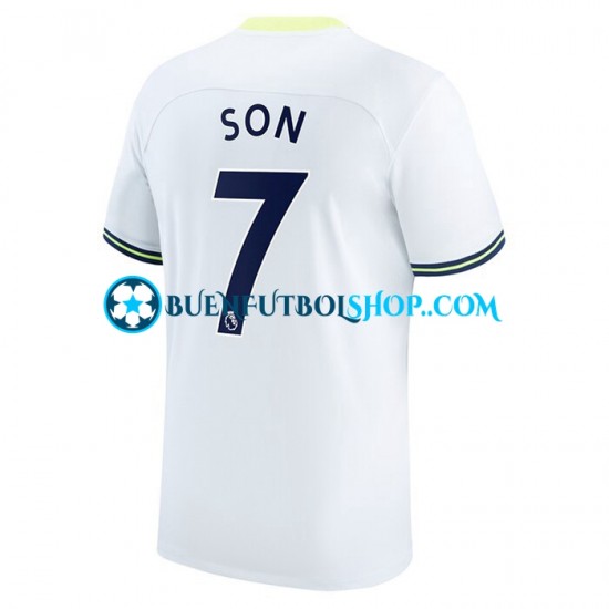 Camiseta de Fútbol Tottenham Hotspur Son Heung-min 7 2022-2023 Primera Equipación Manga Corta Hombre