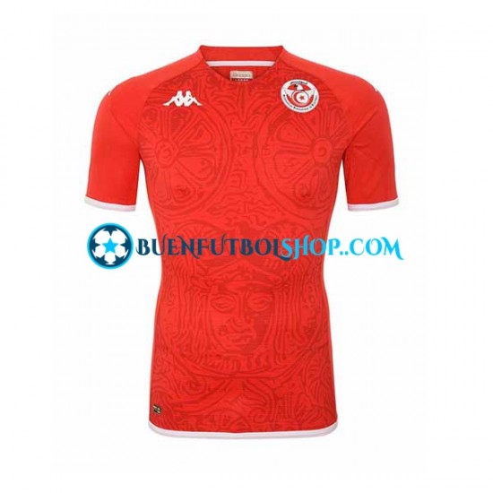 Camiseta de Fútbol Túnez World Cup 2022 Primera Equipación Manga Corta Hombre