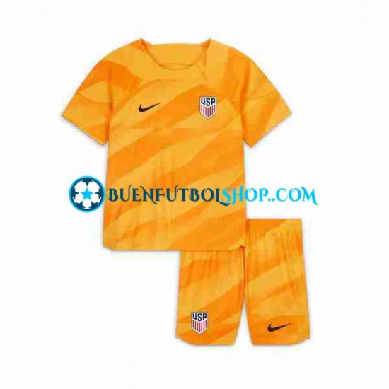 Camiseta de Fútbol Estados Unidos Portero 2023-2024 Segunda Equipación Manga Corta Niño