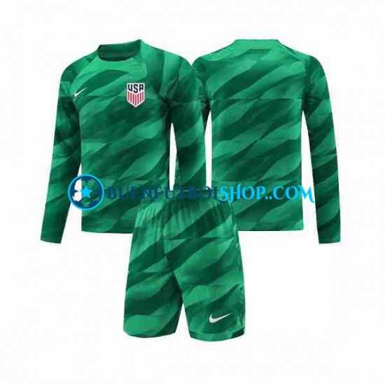 Camiseta de Fútbol Estados Unidos Portero 2023-2024 Primera Equipación Manga Larga Niño