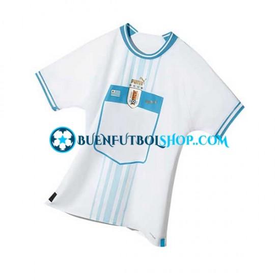 Camiseta de Fútbol Uruguay World Cup 2022 Segunda Equipación Manga Corta Hombre