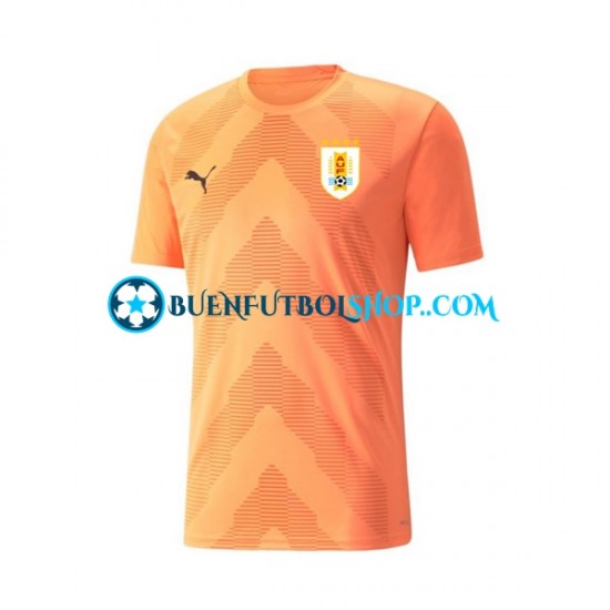 Camiseta de Fútbol Uruguay Portero World Cup 2022 Segunda Equipación Manga Corta Hombre