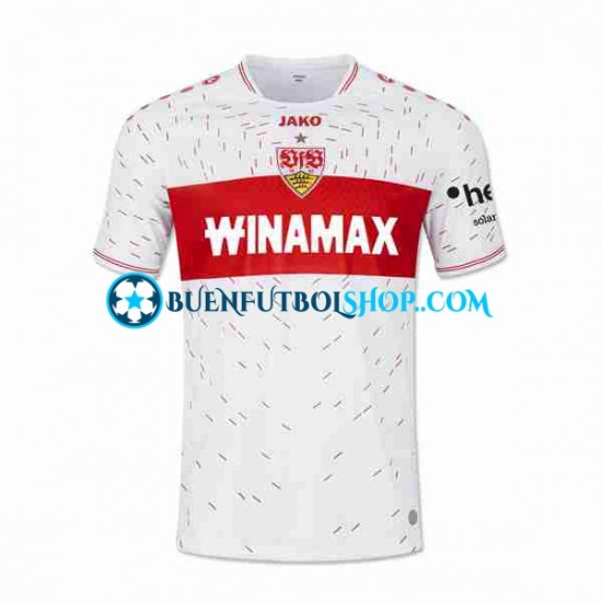 Camiseta de Fútbol VfB Stuttgart 2023-2024 Primera Equipación Manga Corta Hombre