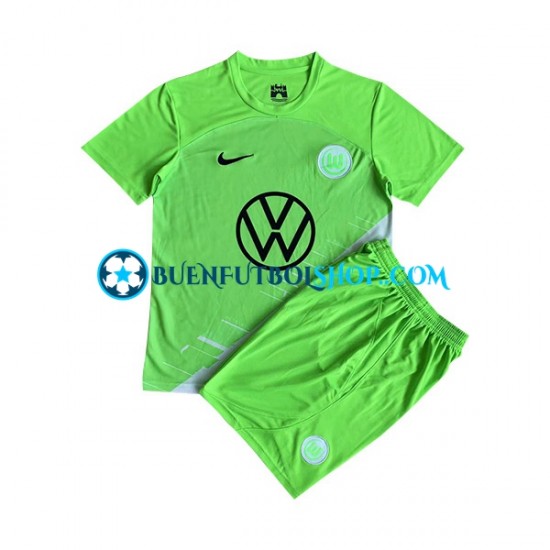 Camiseta de Fútbol VfL Wolfsburg 2023-2024 Primera Equipación Manga Corta Niño