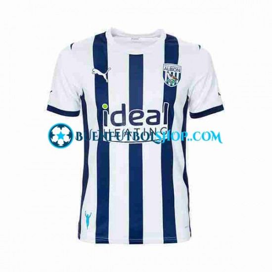 Camiseta de Fútbol West Bromwich Albion 2023-2024 Primera Equipación Manga Corta Hombre