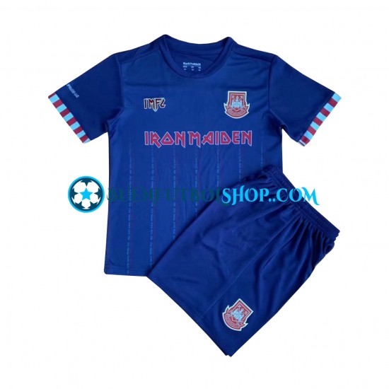 Camiseta de Fútbol West Ham United Iron Maiden Segunda Equipación Manga Corta Niño