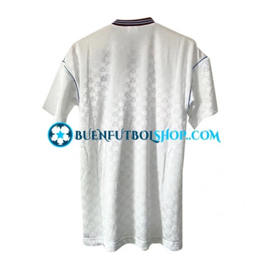 Camiseta de Fútbol West Ham United Retro 1989-1990 Segunda Equipación Manga Corta Hombre