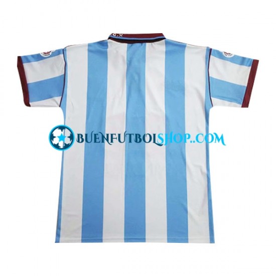 Camiseta de Fútbol West Ham United Retro 1991-1992 Segunda Equipación Manga Corta Hombre