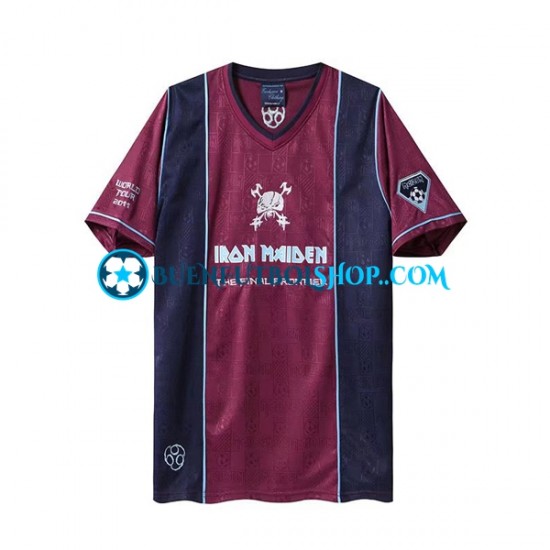 Camiseta de Fútbol West Ham United Retro Iron Maiden 2011 Segunda Equipación Manga Corta Hombre