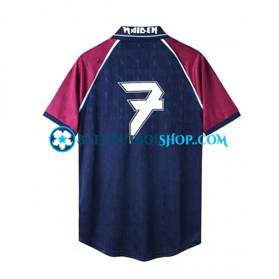 Camiseta de Fútbol West Ham United Retro Iron Maiden 1999 Primera Equipación Manga Corta Hombre