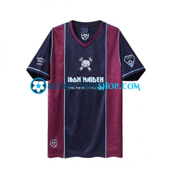 Camiseta de Fútbol West Ham United Retro Iron Maiden 2011 Primera Equipación Manga Corta Hombre