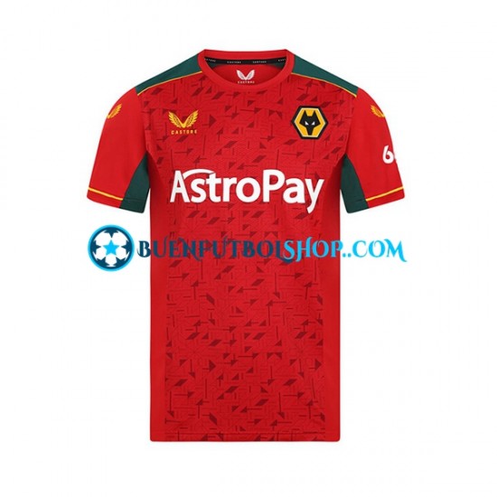 Camiseta de Fútbol Wolverhampton Wanderers 2023-2024 Segunda Equipación Manga Corta Hombre