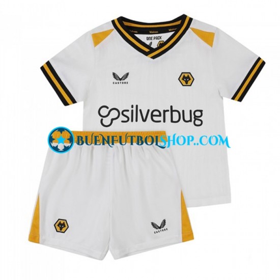 Camiseta de Fútbol Wolverhampton Wanderers 2022-2023 Tercera Equipación Manga Corta Niño