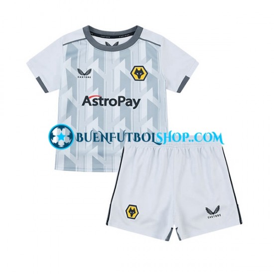 Camiseta de Fútbol Wolverhampton Wanderers 2023-2024 Tercera Equipación Manga Corta Niño