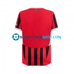 Camiseta de Fútbol AC Milan 2024-2025 Primera Equipación Manga Corta Hombre