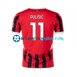 Camiseta de Fútbol AC Milan Pulisic 11 2024-2025 Primera Equipación Manga Corta Hombre Camiseta de Fútbol AC Milan Pulisic 11 2024-2025 Primera Equipación Manga Corta Hombre