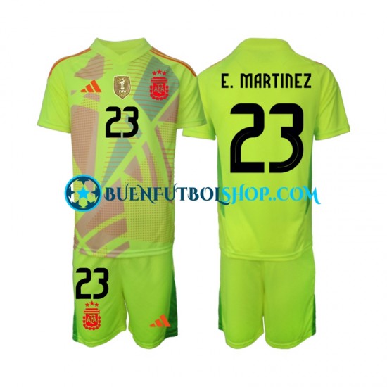 Camiseta de Fútbol Argentina Portero Emiliano Martinez 23 2024 Segunda Equipación Manga Corta Niño