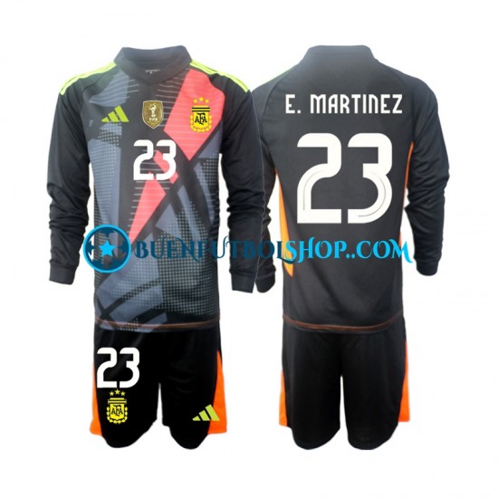 Camiseta de Fútbol Argentina Portero Emiliano Martinez 23 2024 Primera Equipación Manga Larga Niño