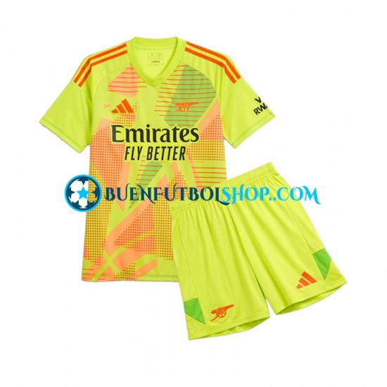 Camiseta de Fútbol Arsenal Portero 2024-2025 Primera Equipación Manga Corta Niño