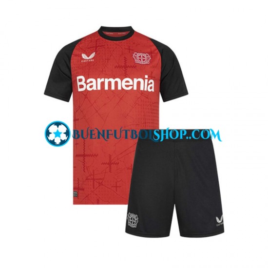 Camiseta de Fútbol Bayer 04 Leverkusen 2024-2025 Primera Equipación Manga Corta Niño