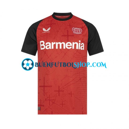 Camiseta de Fútbol Bayer 04 Leverkusen 2024-2025 Primera Equipación Manga Corta Hombre