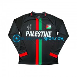 Camiseta de Fútbol Club Deportivo Palestino Center Stripre 2024-2025 Primera Equipación Manga Larga Hombre