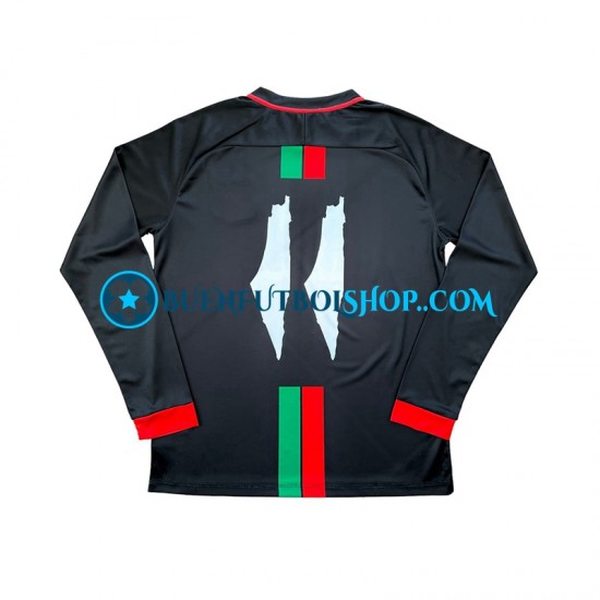 Camiseta de Fútbol Club Deportivo Palestino Center Stripre 2024-2025 Primera Equipación Manga Larga Hombre