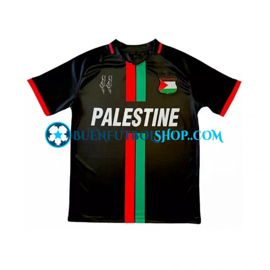 Camiseta de Fútbol Club Deportivo Palestino Center Stripre 2024-2025 Primera Equipación Manga Corta Hombre