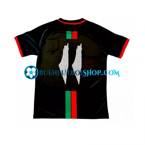 Camiseta de Fútbol Club Deportivo Palestino Center Stripre 2024-2025 Primera Equipación Manga Corta Hombre