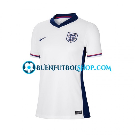 Camiseta de Fútbol Inglaterra Euro 2024 Primera Equipación Manga Corta para Mujer