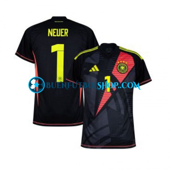 Camiseta de Fútbol Alemania Portero Manuel Neuer 1 Euro 2024 Primera Equipación Manga Corta Hombre