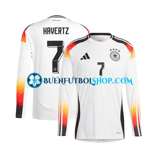 Camiseta de Fútbol Alemania Havertz 7 Euro 2024 Primera Equipación Manga Larga Hombre