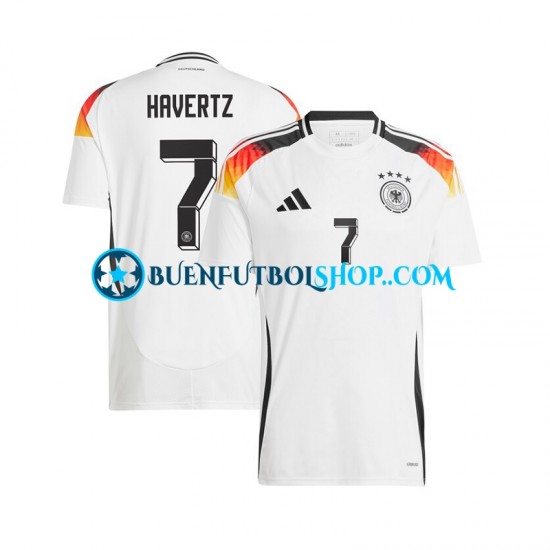 Camiseta de Fútbol Alemania Havertz 7 Euro 2024 Primera Equipación Manga Corta Hombre