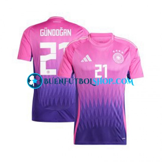 Camiseta de Fútbol Alemania Ilkay Gundogan 21 Euro 2024 Segunda Equipación Manga Corta Hombre