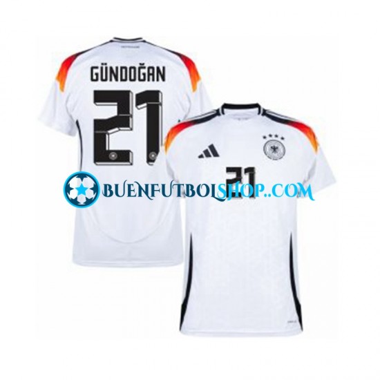 Camiseta de Fútbol Alemania Ilkay Gundogan 21 Euro 2024 Primera Equipación Manga Corta Hombre