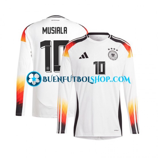 Camiseta de Fútbol Alemania Jamal Musiala 10 Euro 2024 Primera Equipación Manga Larga Hombre