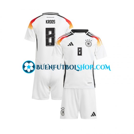 Camiseta de Fútbol Alemania Toni Kroos 8 Euro 2024 Primera Equipación Manga Corta Niño