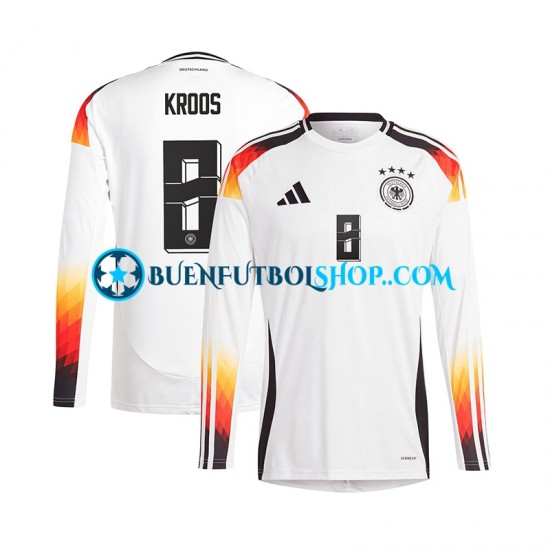 Camiseta de Fútbol Alemania Toni Kroos 8 Euro 2024 Primera Equipación Manga Larga Hombre