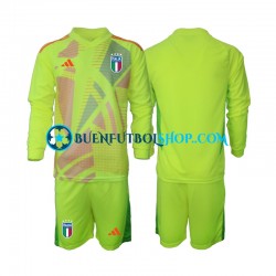 Camiseta de Fútbol Italia Portero Euro 2024 Primera Equipación Manga Larga Niño Camiseta de Fútbol Italia Portero Euro 2024 Primera Equipación Manga Larga Niño