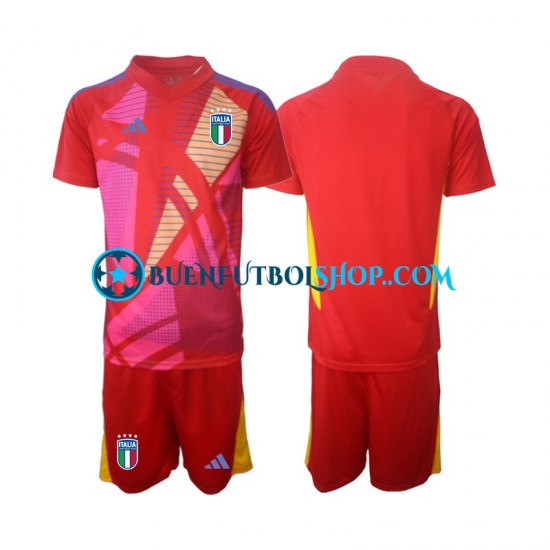 Camiseta de Fútbol Italia Portero Euro 2024 Tercera Equipación Manga Corta Niño