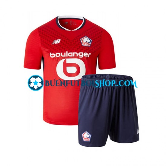 Camiseta de Fútbol LOSC Lille 2024-2025 Primera Equipación Manga Corta Niño