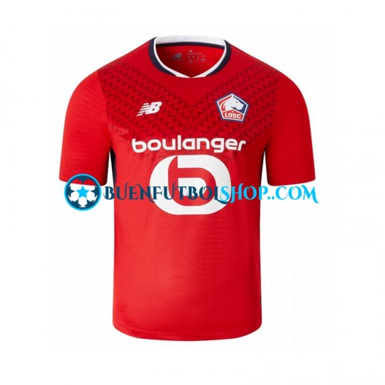 Camiseta de Fútbol LOSC Lille 2024-2025 Primera Equipación Manga Corta Hombre