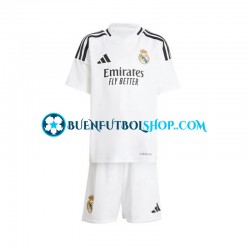 Camiseta de Fútbol Real Madrid 2024-2025 Primera Equipación Blanco Manga Corta Niño Camiseta de Fútbol Real Madrid 2024-2025 Primera Equipación Blanco Manga Corta Niño