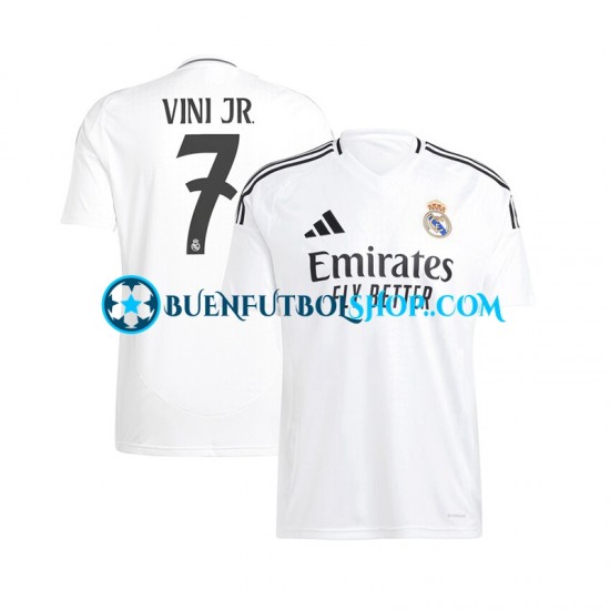 Camiseta de Fútbol Real Madrid Vinicius Junior 7 2024-2025 Primera Equipación Manga Corta Hombre