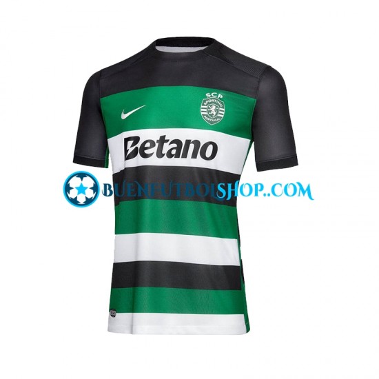 Camiseta de Fútbol Sporting CP 2024-2025 Primera Equipación Manga Corta Hombre