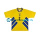 Camiseta de Fútbol Suecia Henrik Larsson 7 Retro 1994 Primera Equipación Manga Corta Hombre