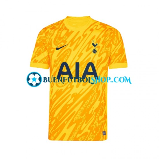 Camiseta de Fútbol Tottenham Hotspur Portero 2024-2025 Primera Equipación Amarillo Manga Corta Hombre