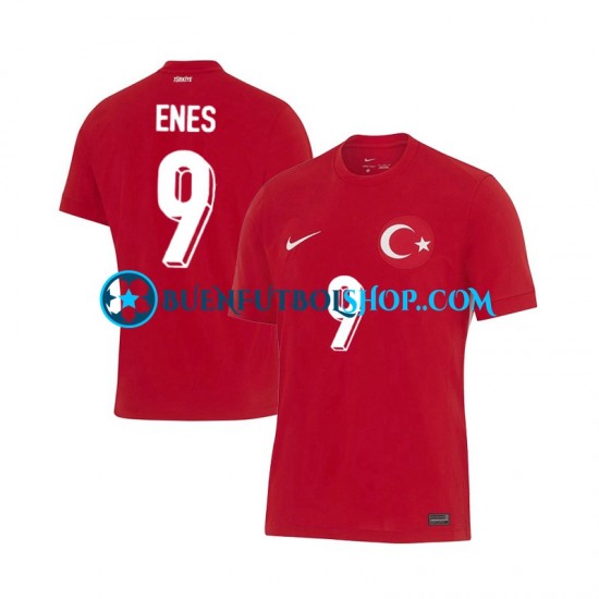 Camiseta de Fútbol Turquía Enes Unal 9 Euro 2024 Segunda Equipación Manga Corta Hombre