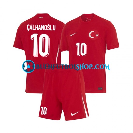 Camiseta de Fútbol Turquía Hakan Calhanoglu 10 Euro 2024 Segunda Equipación Manga Corta Niño